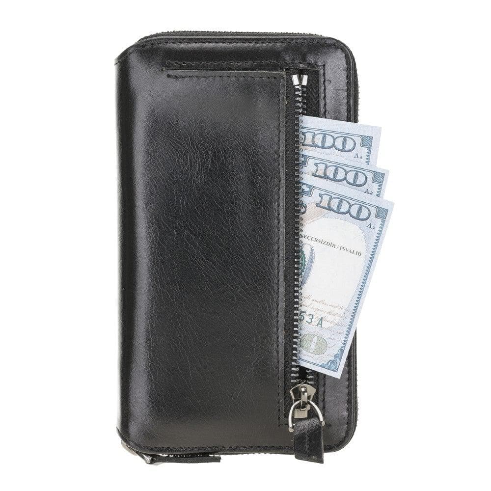 Detachable Leather Zipper Wallet Cases for Apple iPhone 12 Series