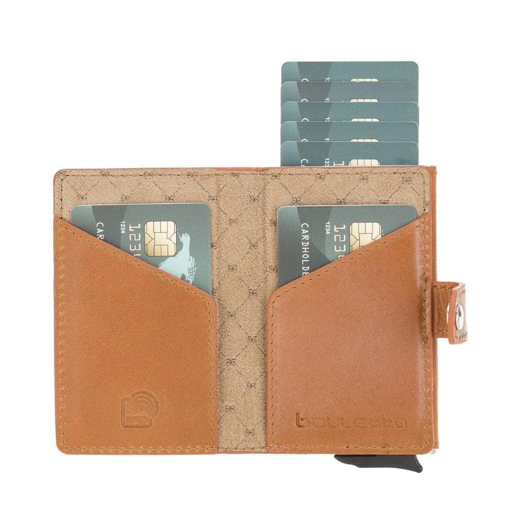 Terry Coin Leather Mechanical Card Holder