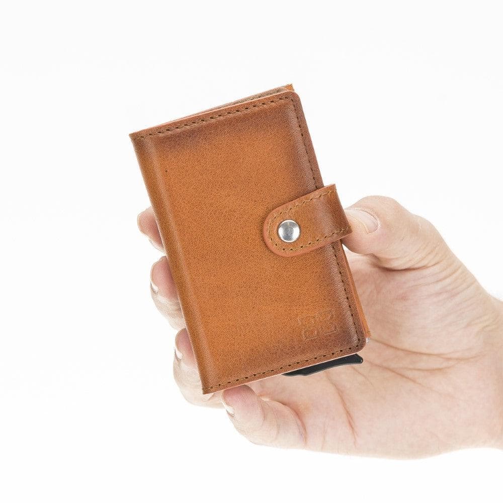 Terry Coin Leather Mechanical Card Holder