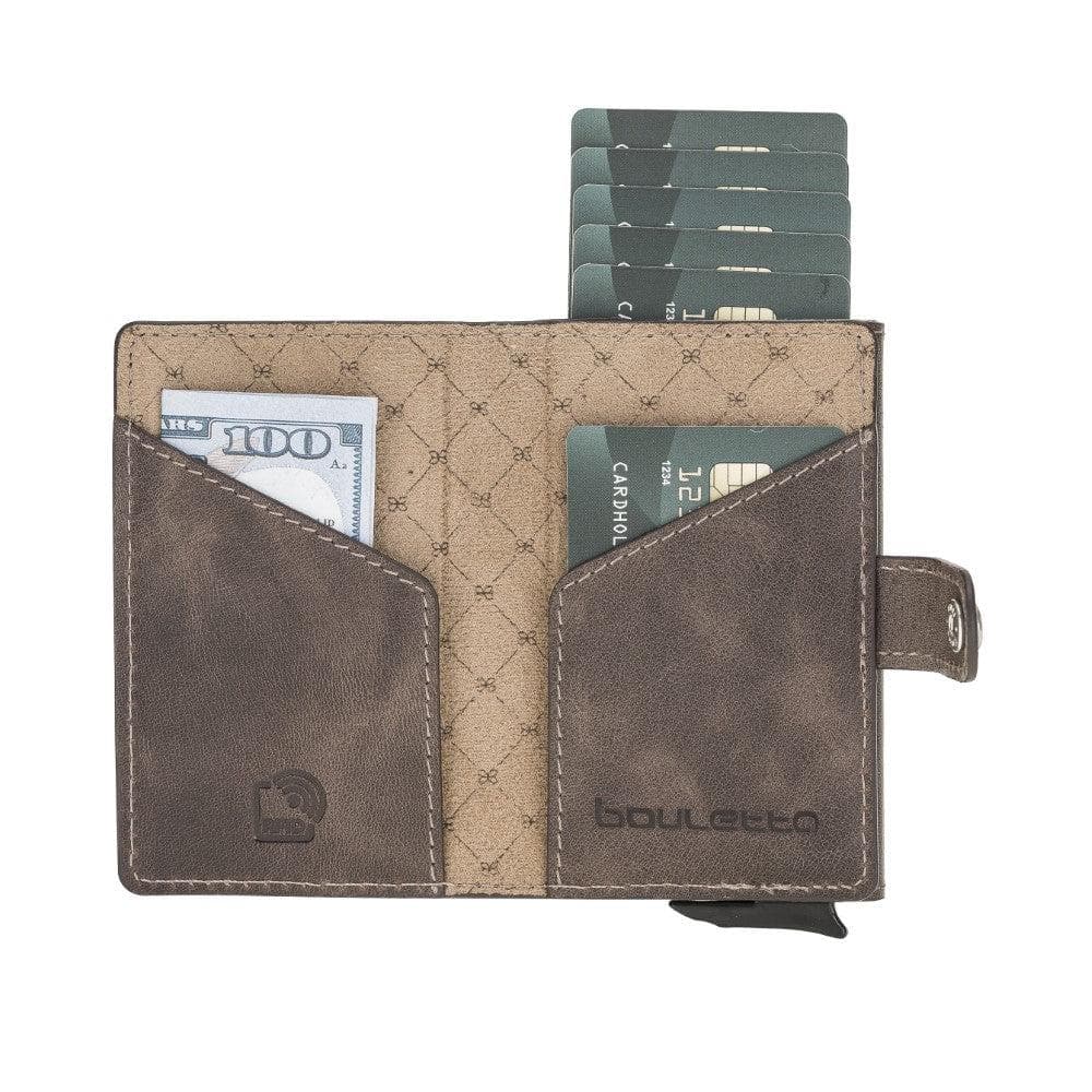 Terry Coin Leather Mechanical Card Holder