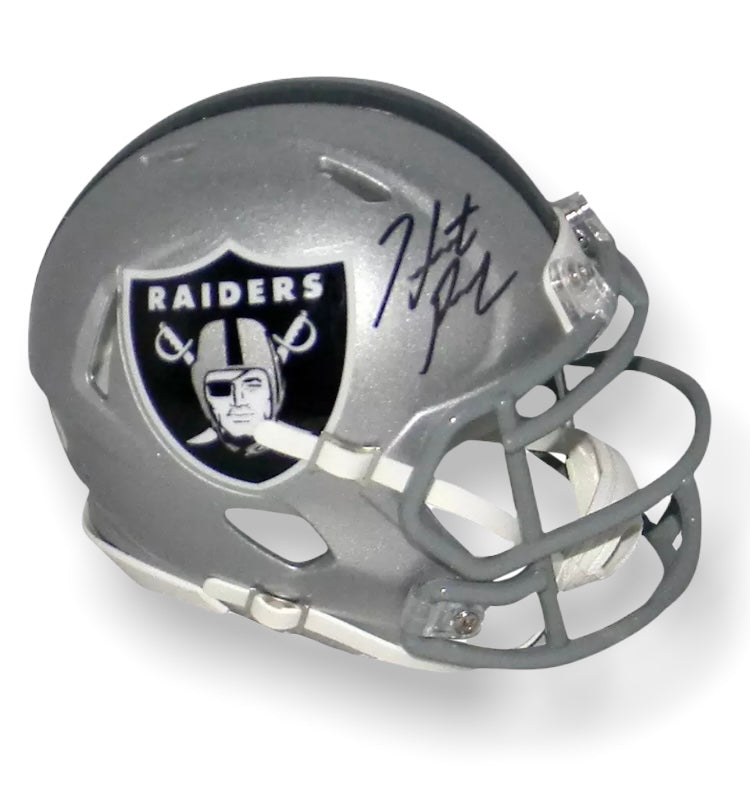 Hunter Renfrow Raiders Mini Helmet Beckett COA