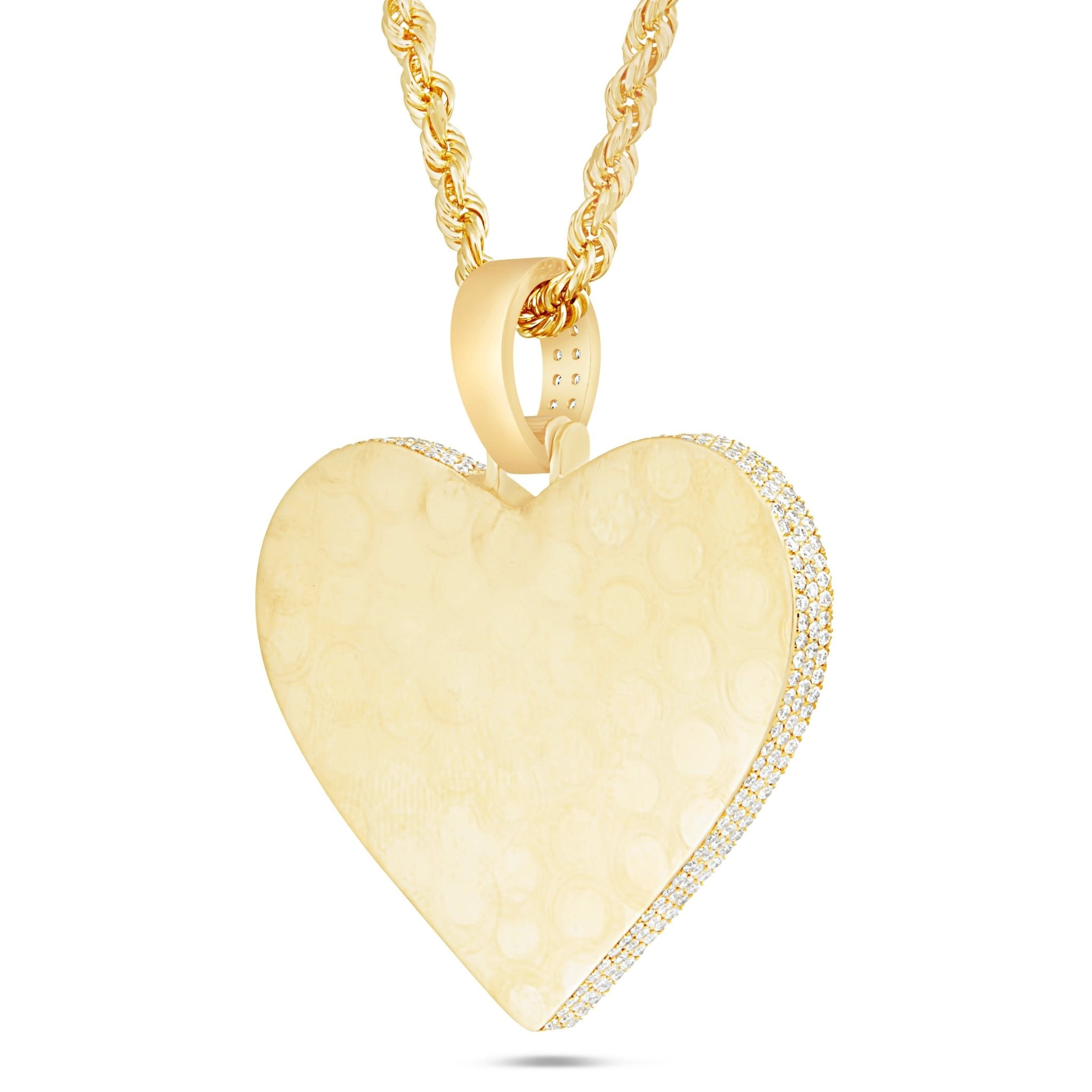 Shyne Collection 10K Gold 6.92ct Medium Diamond Heart Pendant