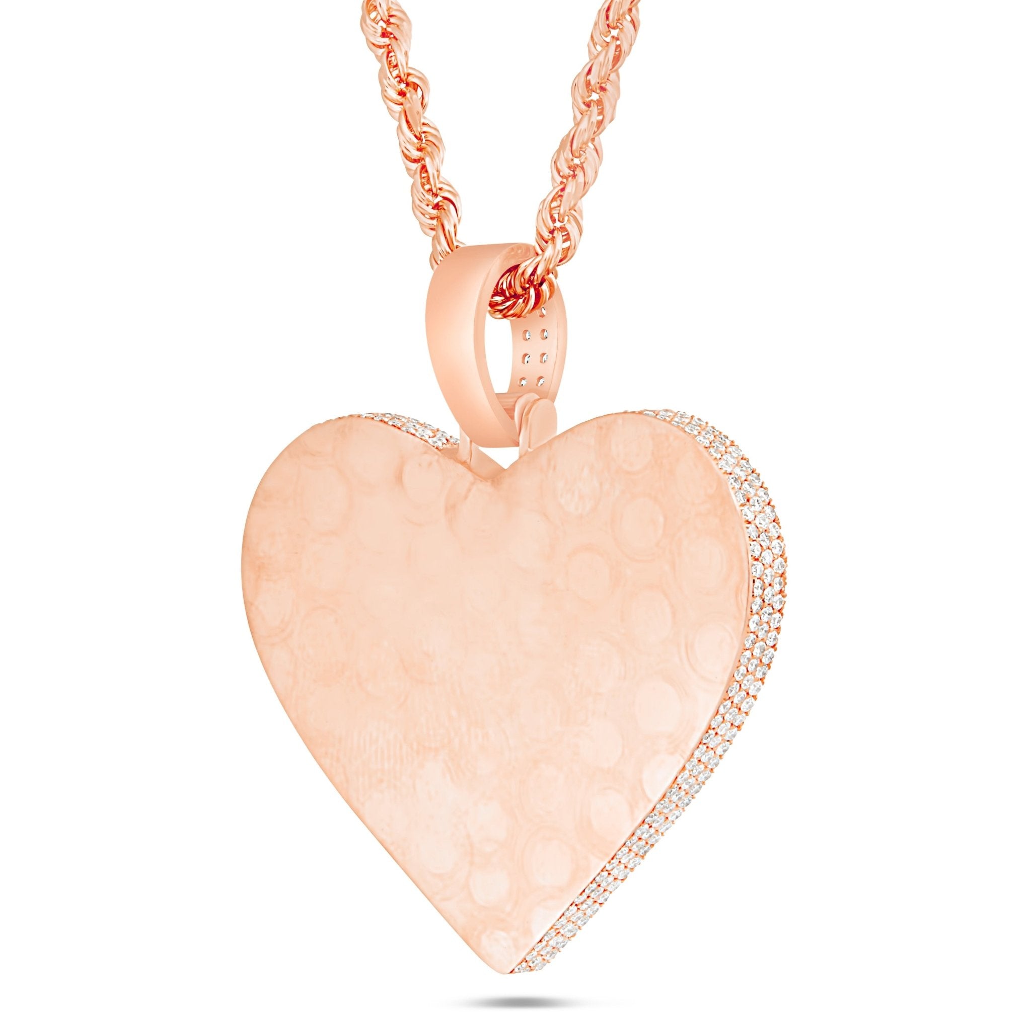 Shyne Collection 10K Gold 6.92ct Medium Diamond Heart Pendant