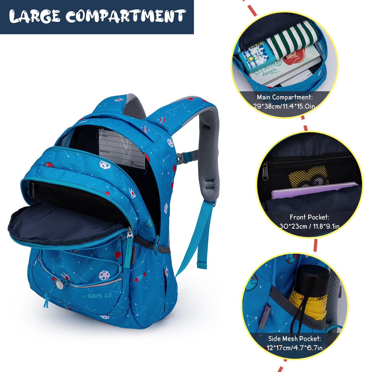 [M6029A]MOUNTAINTOP? 10L Kids Childrens Backpack