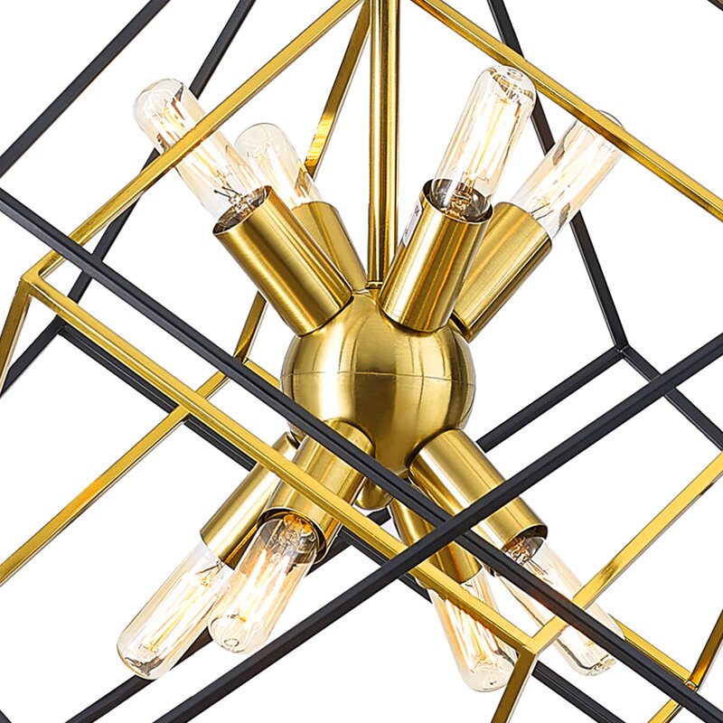 Castille 8 - Light 72.3'h Dimmable Geometric Chandelier | Bahtash