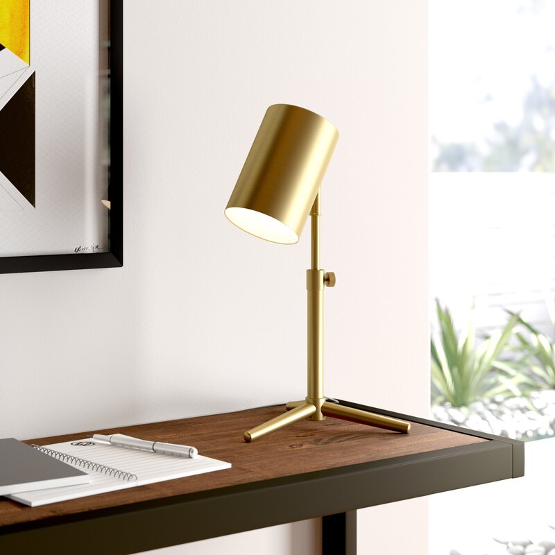 Brass Ulverst  Metal Desk Lamp by Bahtash Homes