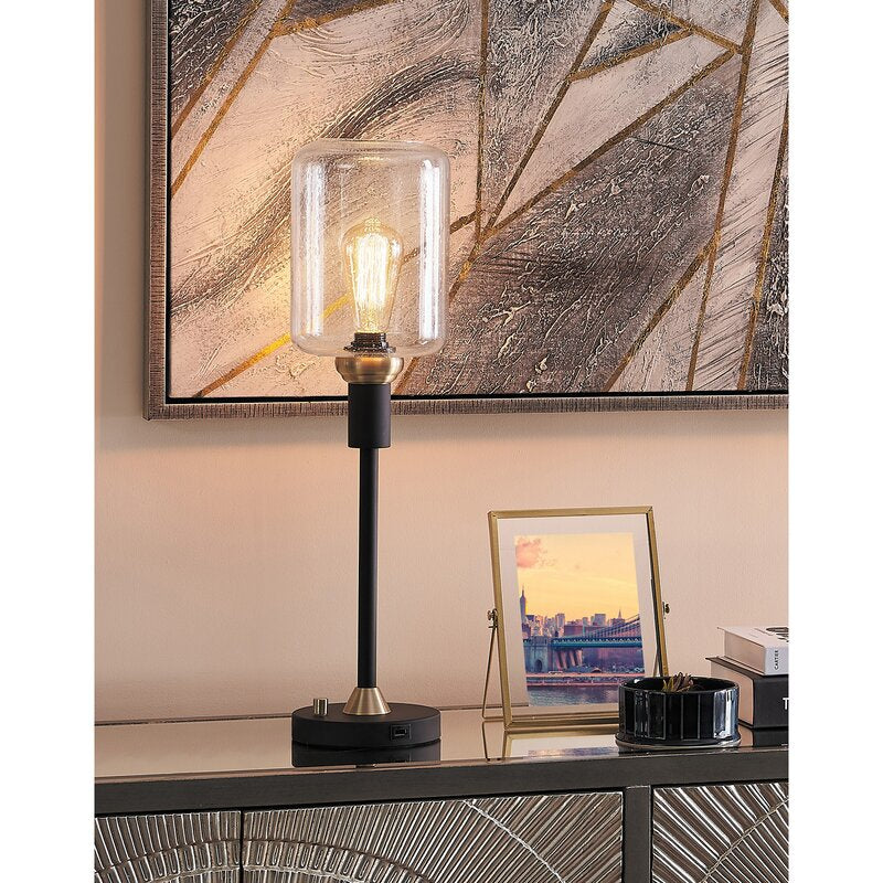 Lievin Metal USB Torchiere Lamp (Set of 2) - Bahtash homes