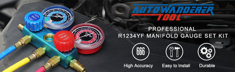  AutoWanderer Tool R1234yf AC Gauges, 3 Way 1234yf AC