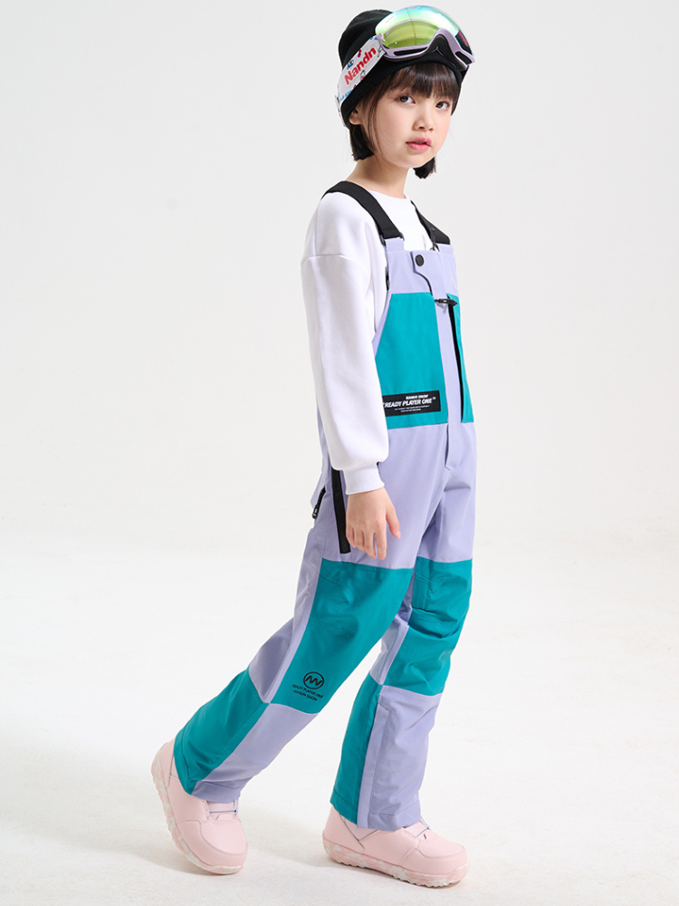 NANDN Powder Colorblock Youth Bibs