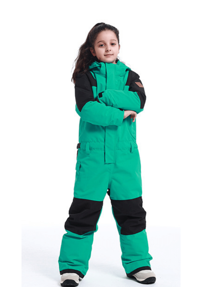 Gsou Snow Kids Colorblock Ski One Piece