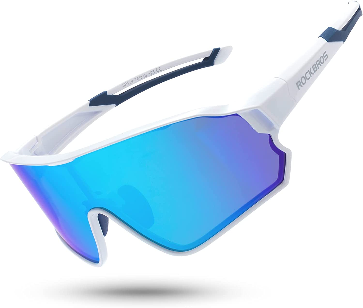 ROCKBROS Polarized Sunglasses UV Protection White Blue