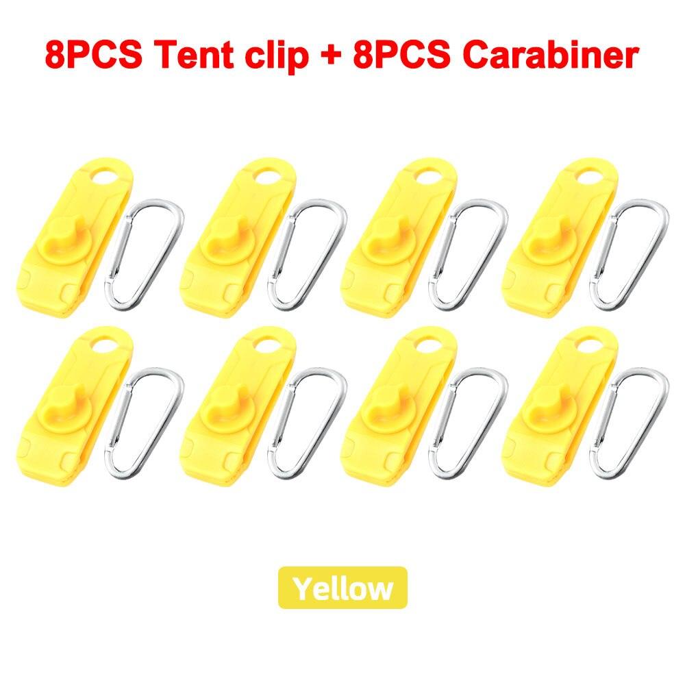 10/8/5 PCS Tarpaulin Clip Awning Tent Clamp Canopy Lashing Buckle Jaw Grip Outdoor Camping Hook Anchor Windproof Rope Barb