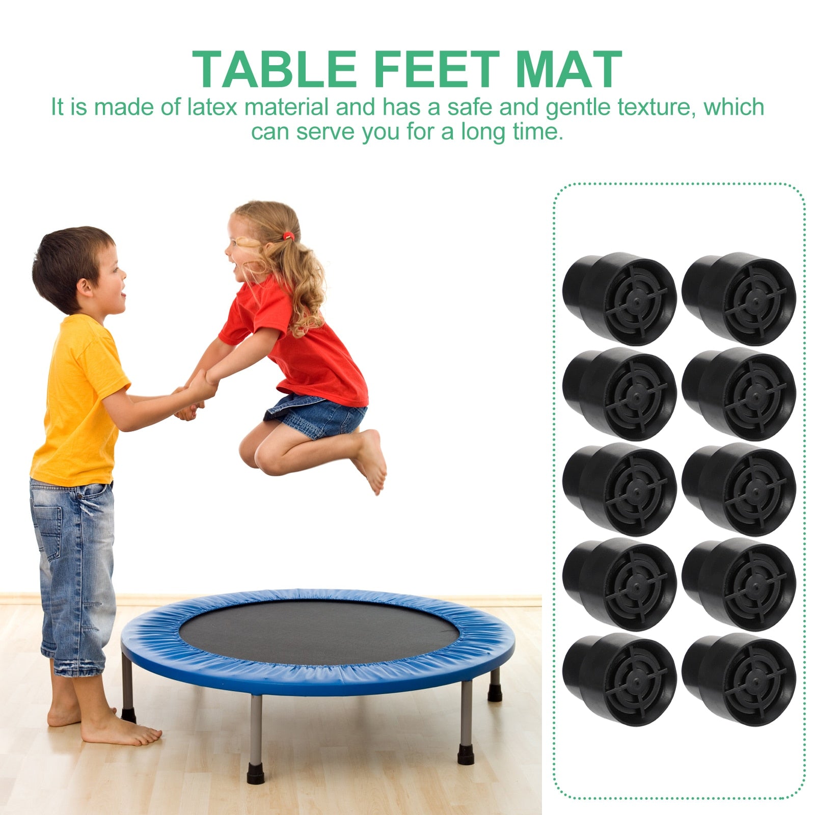 Feet Furniture Covers Chair Caps Table Trampoline Protectors Pads Leg Mat Black Pad Cap Non Pole Mute Round Floor