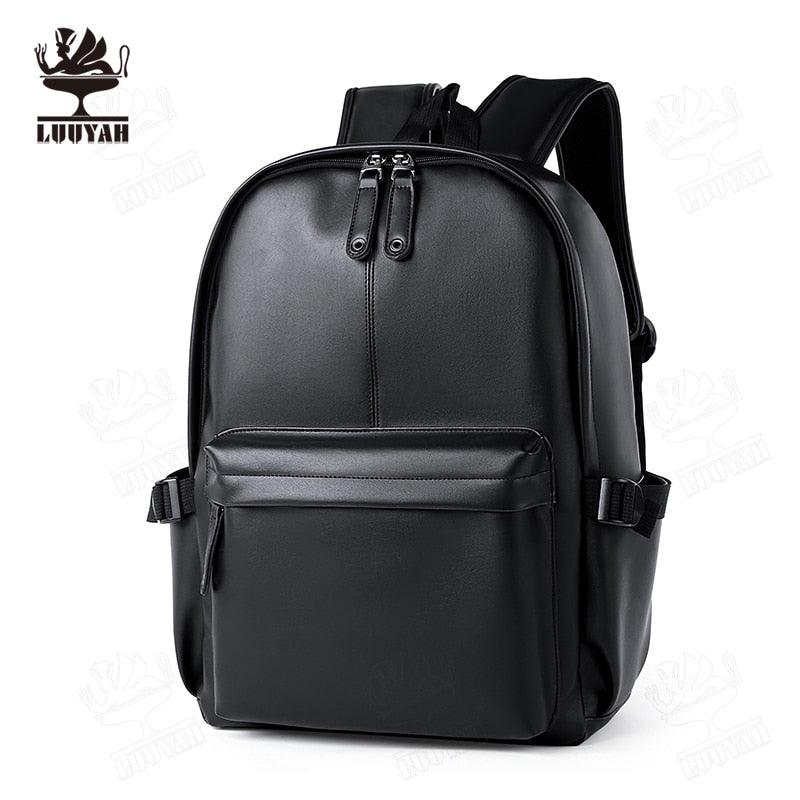 Casual Faux Leather Laptop Backpack Back To School Bags