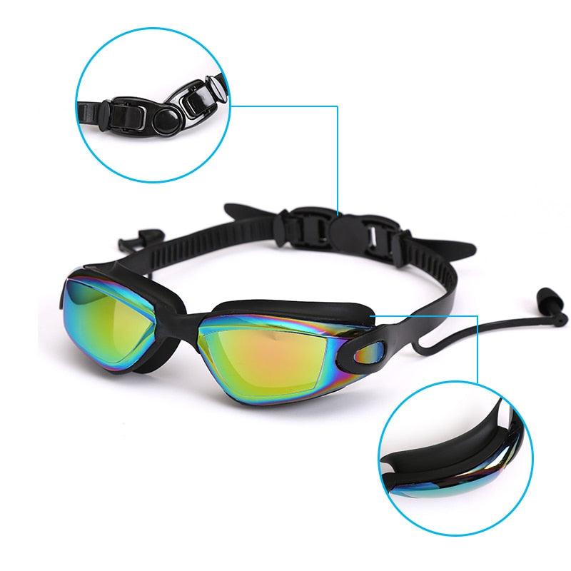 Professional Swimming Goggles Swimming Glasses with Earplugs Nose Clip