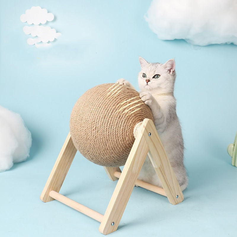 Balerz Cat Scratching Toy Ball Kitten Sisal Rope Ball Board Grinding Paws Toys