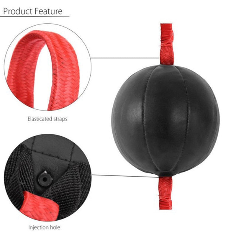 Double End Boxing Speed Ball Punch Bag PU Leather Gym Punching Bag Training Fitness Sports Speed Equipment