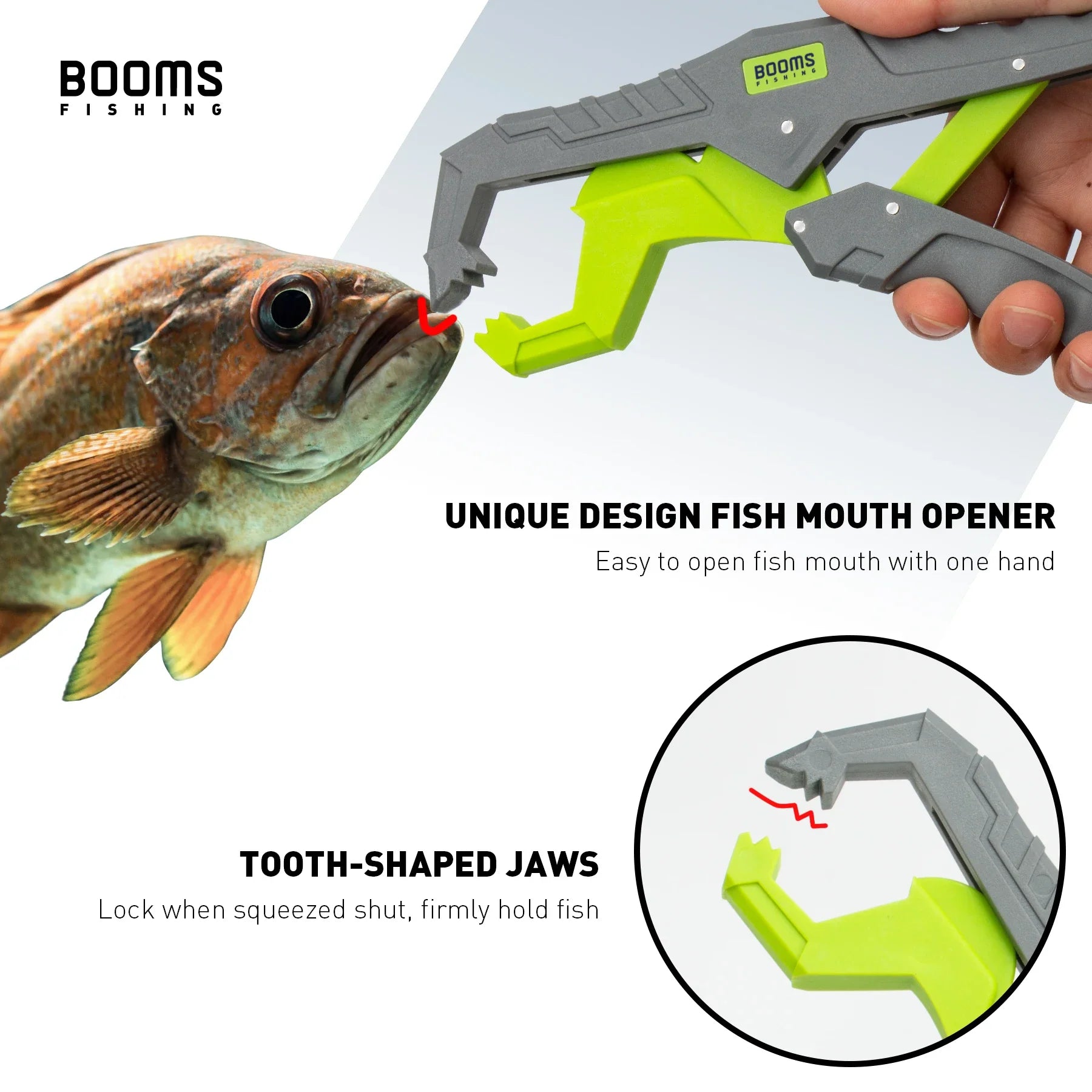 Booms Fishing Lip Gripper with Lanyard