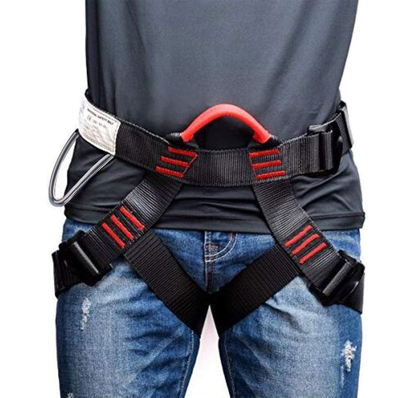 Anti-Fall Safety Belt Adjustable Half-Body Harness for Outdoor Activities Climbing Mountain Work Altitude Climbing