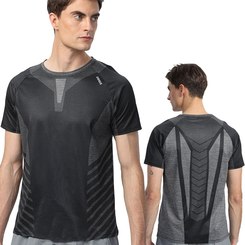Men Fitness Workout Activewear T-Shirt Casual Wear Quick Dry Top