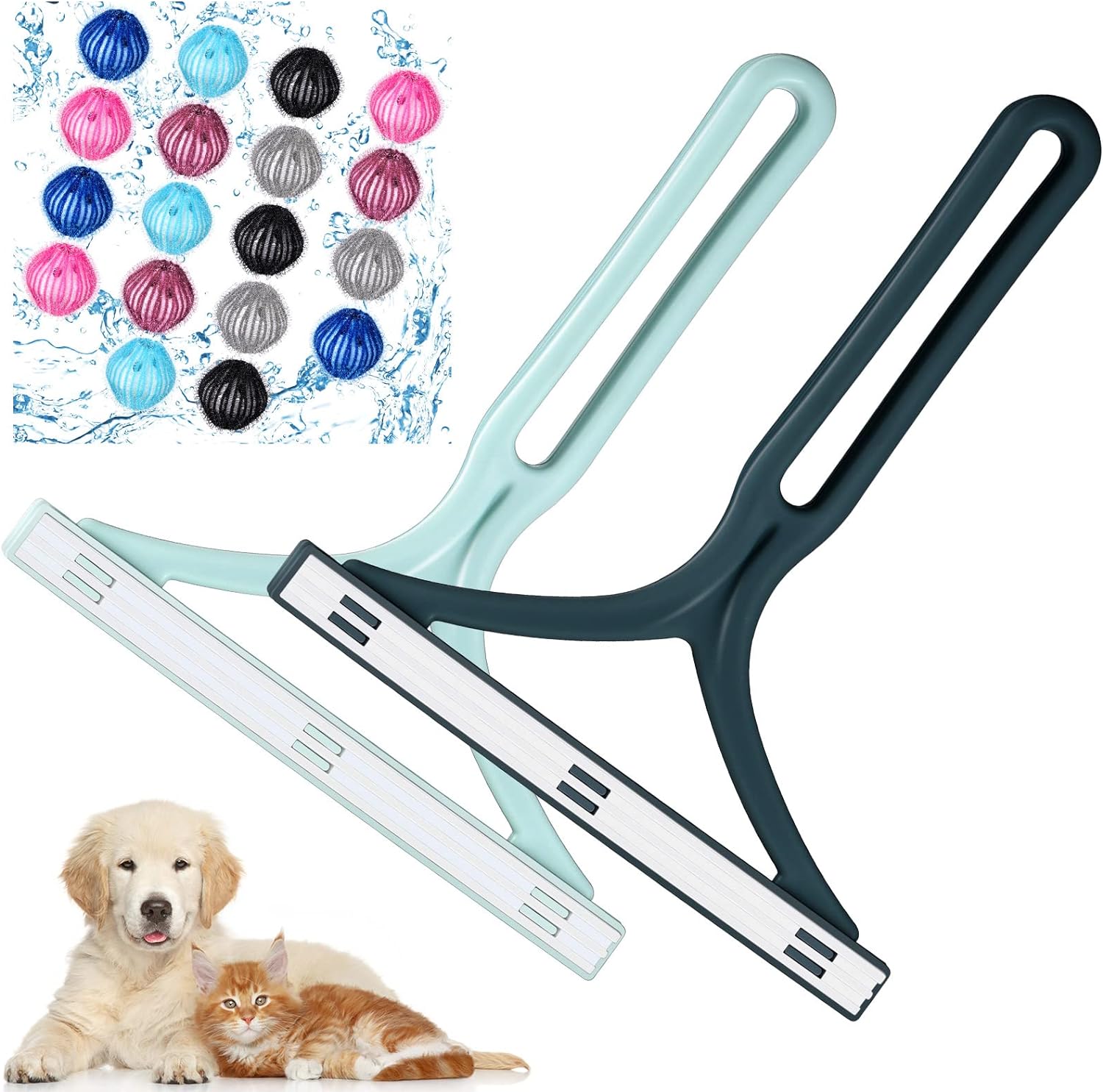 20 Pcs Pet Hair Remover, Cat Dog Fur Remover Portable Lint Removal Tool, Clothes Fuzz Rollers Hairball Shaver Brush