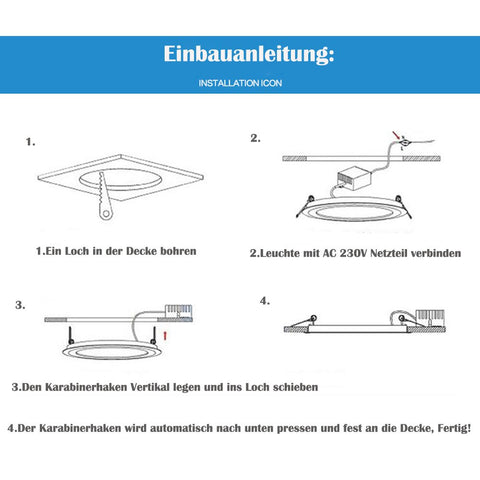 Einbaustrahler Montage Anleitung
