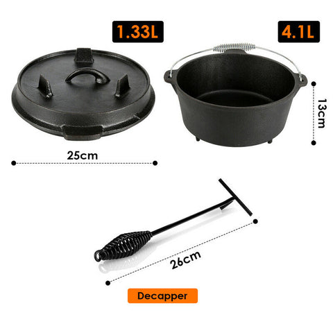 Abmessung vom 4,5 qt Dutch Oven