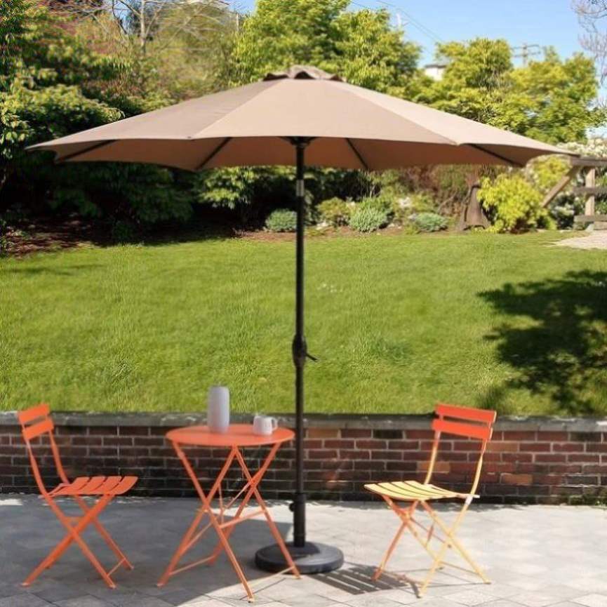 ZUN Patio Outdoor Market Umbrella with Aluminum Auto Tilt and Crank 34324225