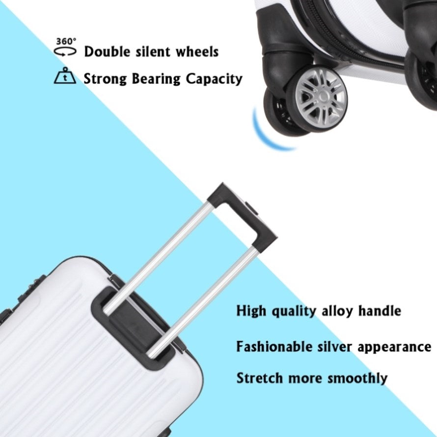 ZUN 3-in-1 Multifunctional Large Capacity Traveling Storage Suitcase White 66111054