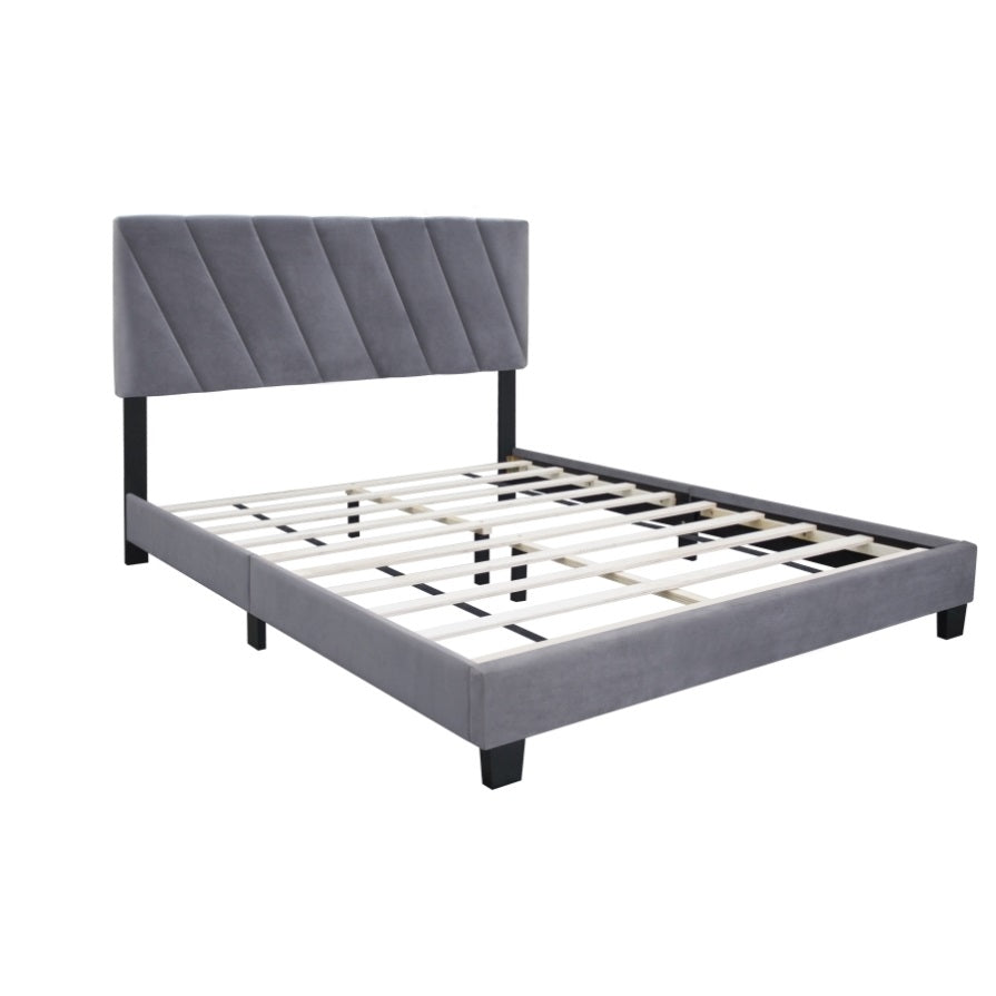 ZUN GRAY QUEEN SIZE ADJUSTABLE UPHOLSTERED BED STAIN RESISTANT AND DURABLE, MODERN STYLE W1867P143794