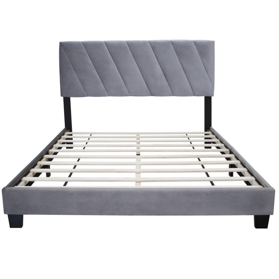 ZUN GRAY QUEEN SIZE ADJUSTABLE UPHOLSTERED BED STAIN RESISTANT AND DURABLE, MODERN STYLE W1867P143794