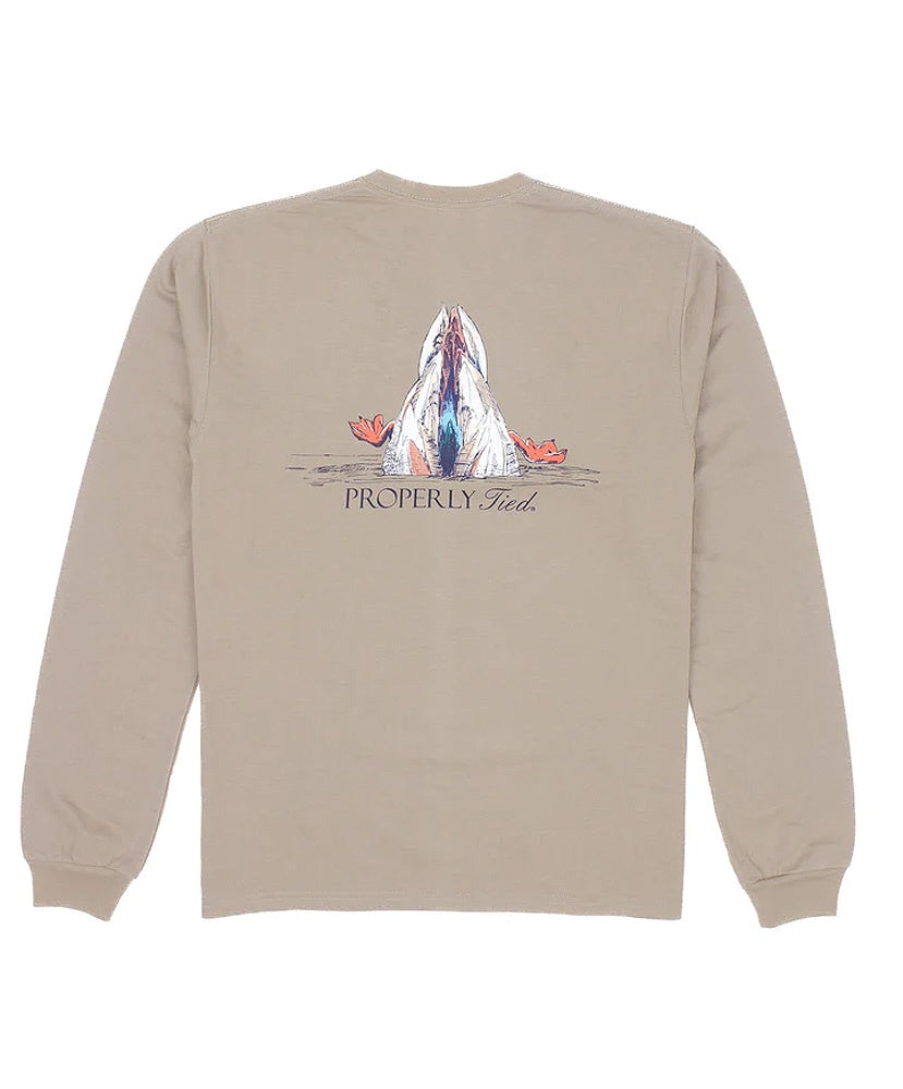 Properly Tied - Diving Mallard LS Tee