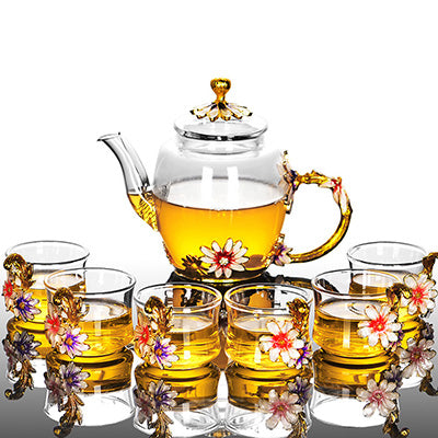 Millie Glass Tea Set  Glass tea set, Tea pots, Tea set