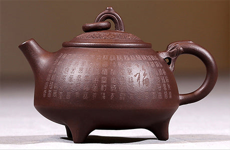 Yixing Teapot Mr Gu Handmade Six Edges Tea Pot,Nature Yellow Clay,280cc yixingteapot201714