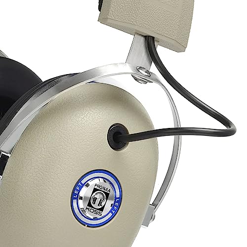 Koss Pro4AA Studio Quality Over-Ear Headphones, Retro Style, Full-Size, Beige