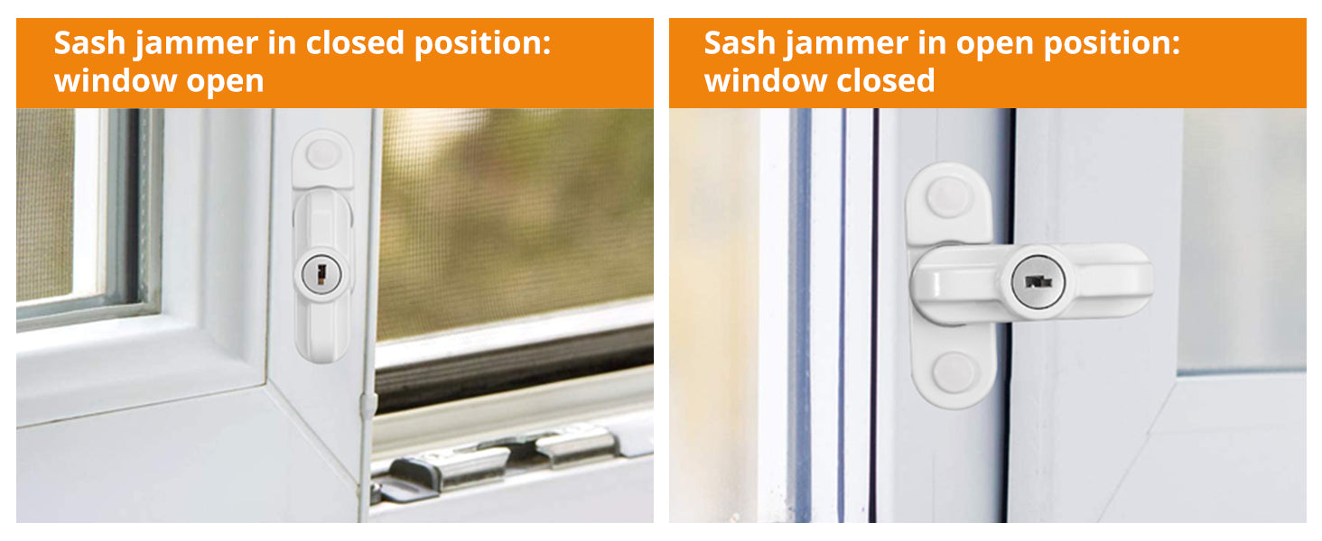 Neoteck 4pcs Sash Blocker Jammer Restrictor Window Lock-White
