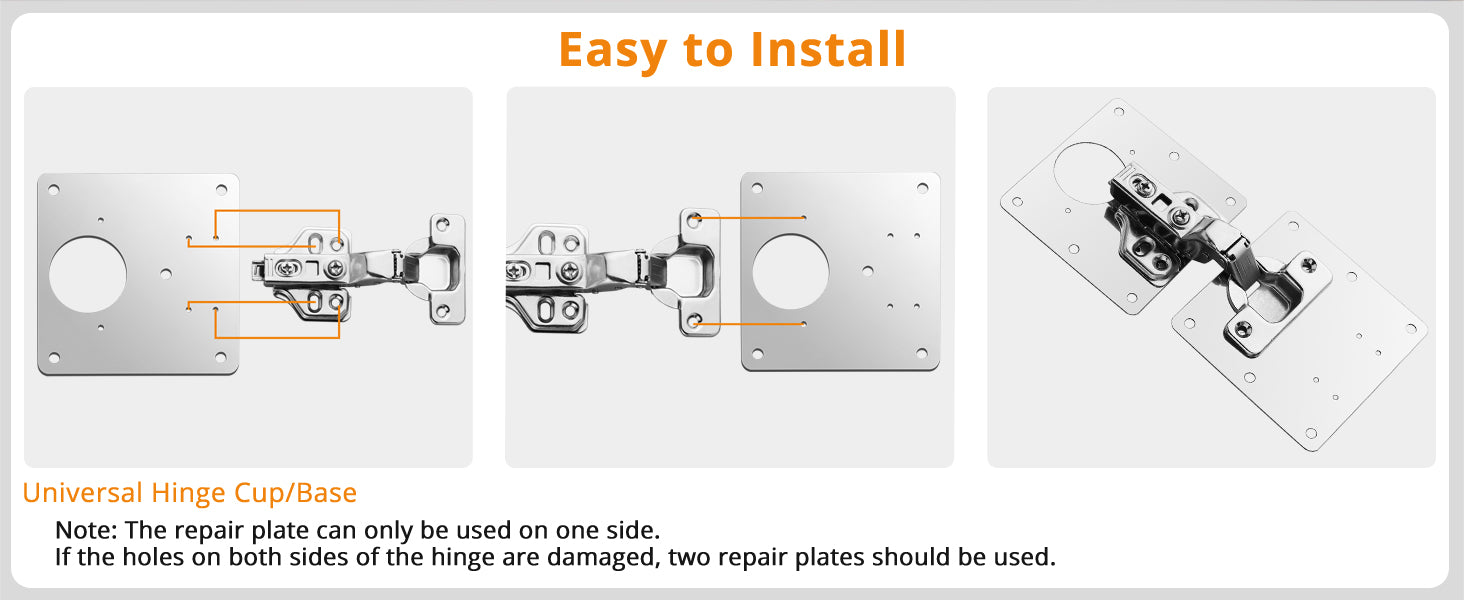 Neoteck 110° Soft Close Cabinet Inset Hinges Repair Plates Kit