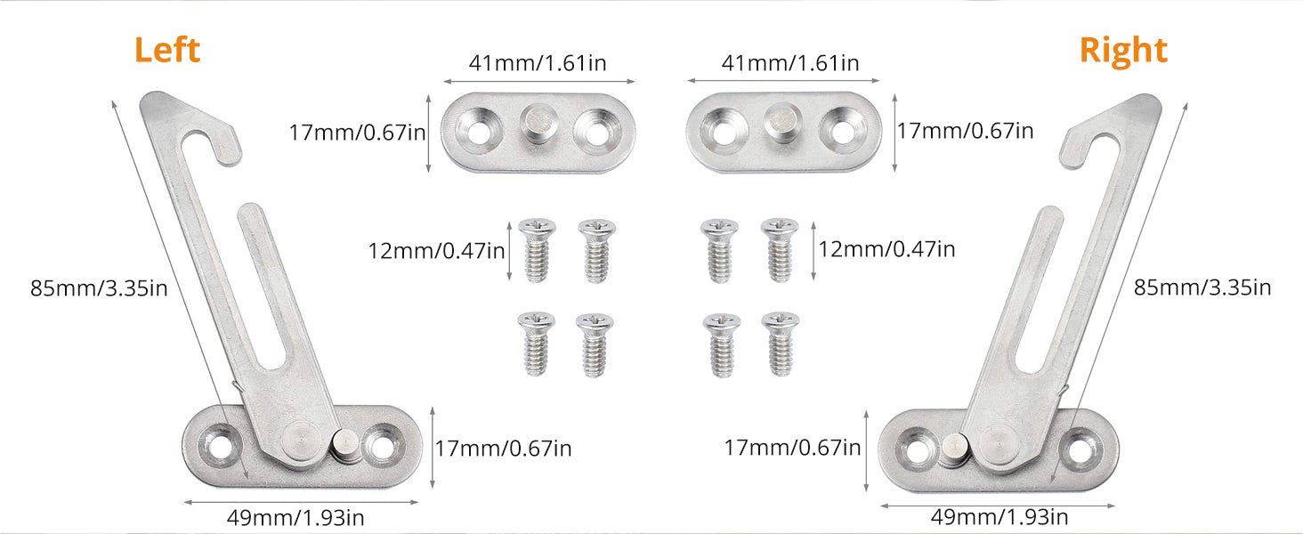 Neoteck 4PCS UPVC Window Restrictor Stainless Steel Child Restrictor Security Lock