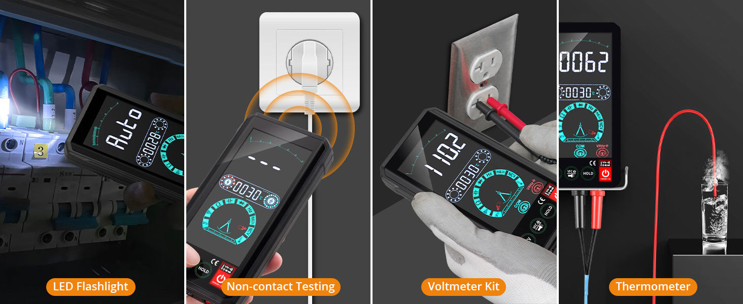 Neoteck Rechargeable Multimeter with Smart Touch Screen 6000 Counts