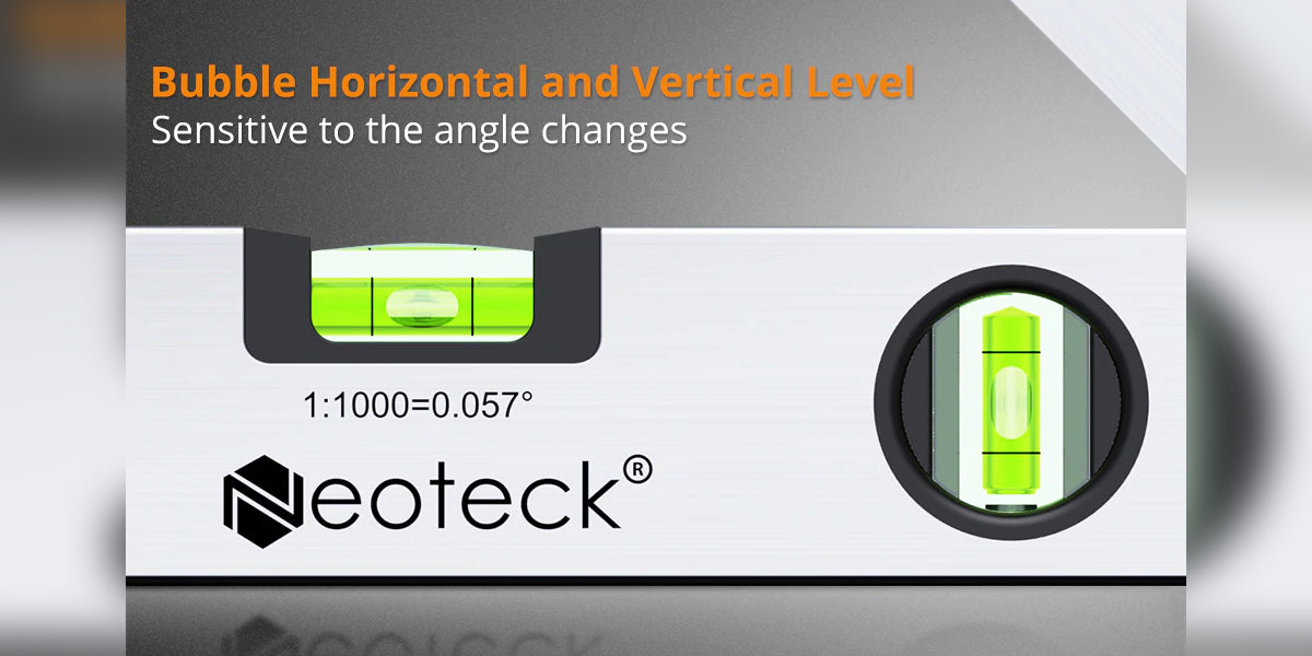 Neoteck Aluminum Protractor Digital Angle Finder - Silver