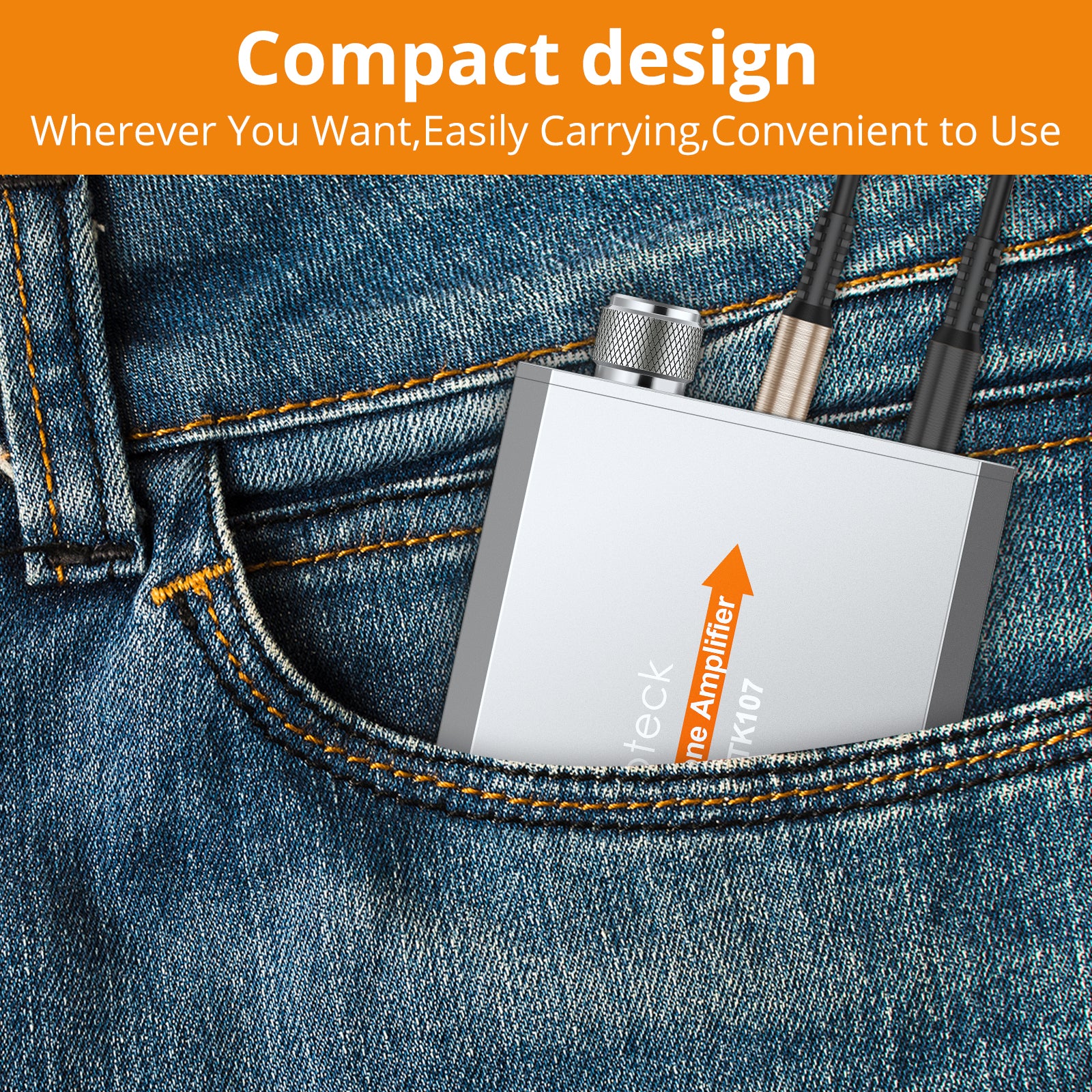 Neoteck Portable 3.5mm Headphone Amplifier - Silver