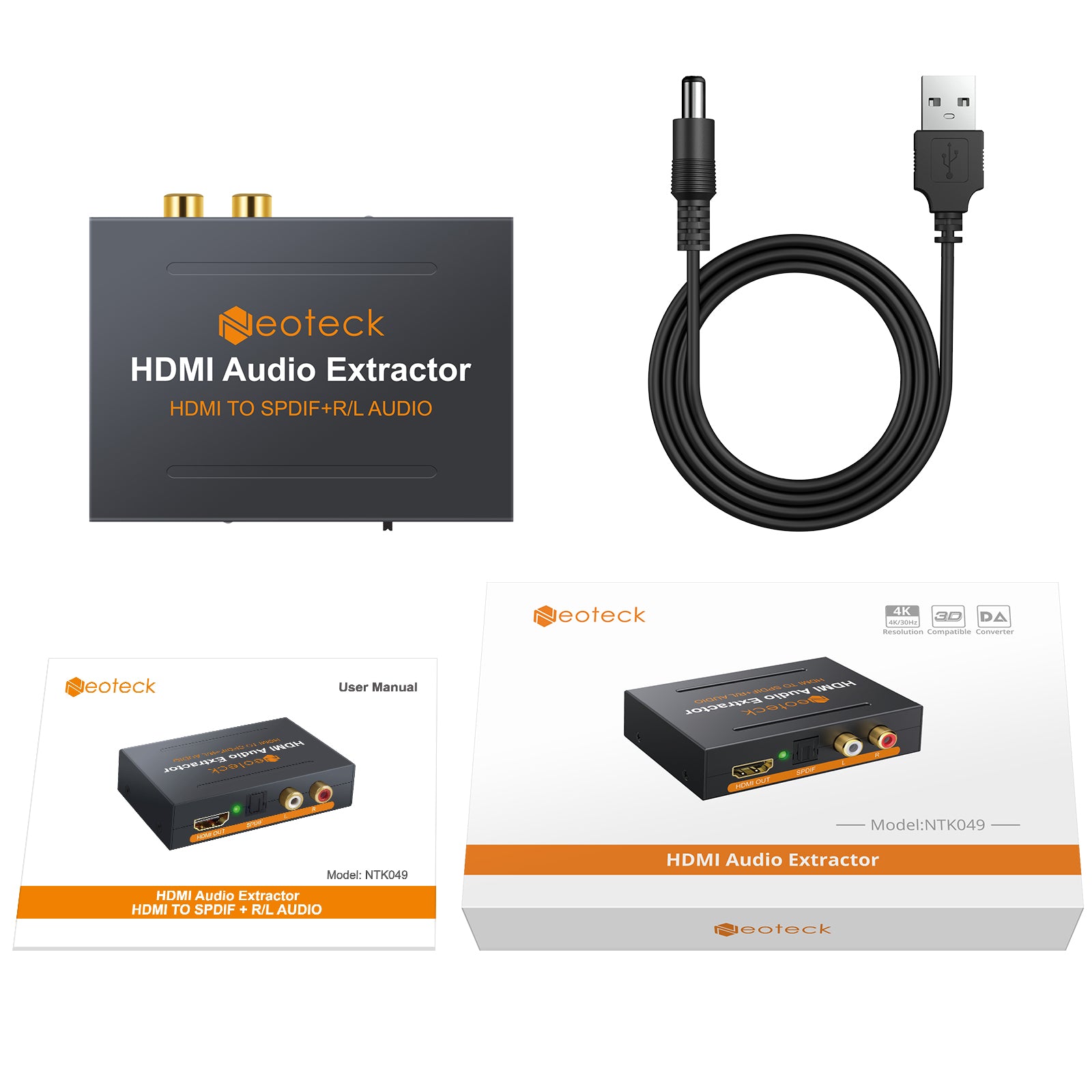 Neoteck 1080P HDMI Audio Extractor