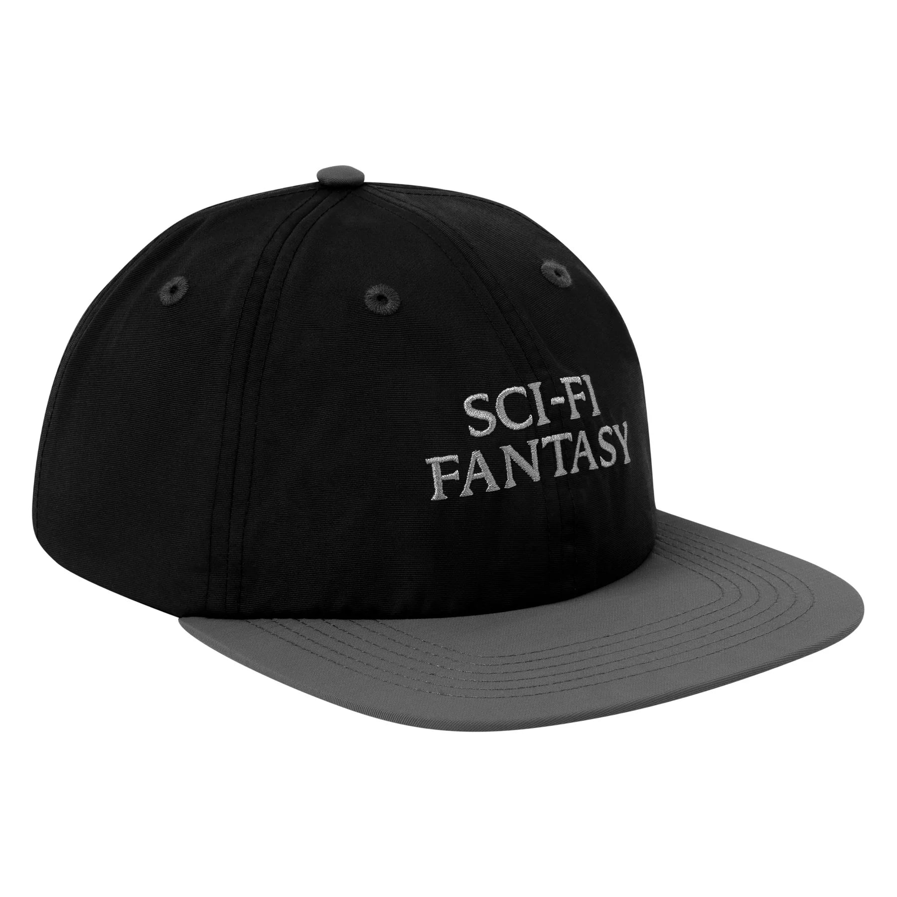 SCI-FI FANTASY NYLON LOGO HAT BLACK