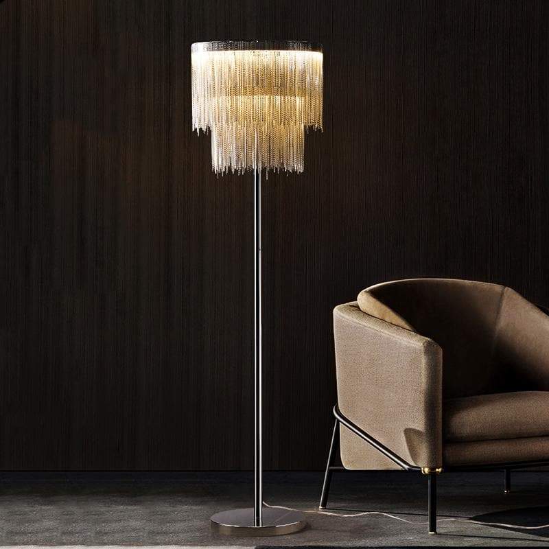 Aluminum Chain Tassel Floor Lamp