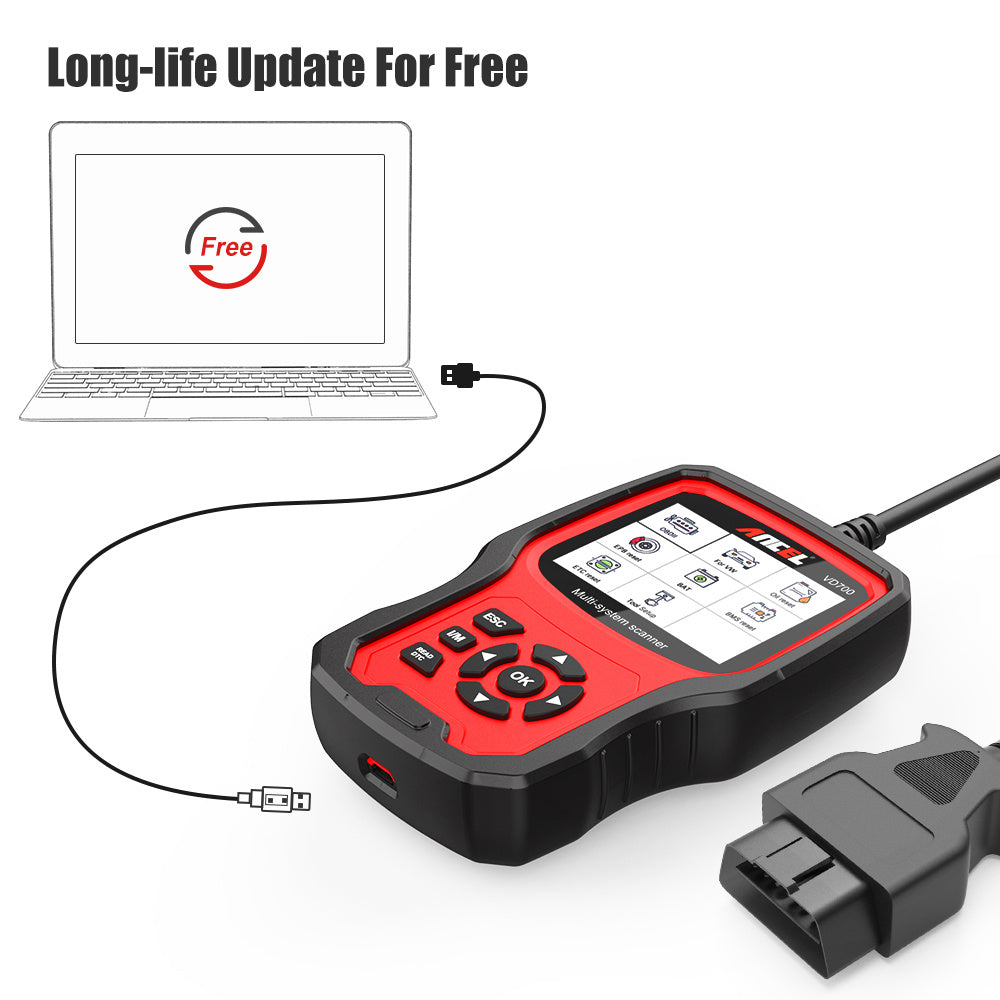 ANCEL VD700 All System OBD2 Scanner with 8 Special Functions for VAG V ...