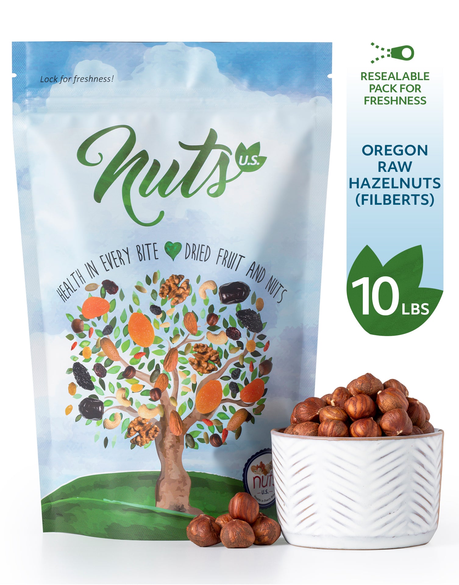 Oregon Raw Hazelnuts (Filberts)