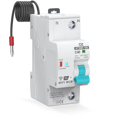 ATSM1 WiFi Smart Circuit Breaker Tuya Τηλεχειριστήριο