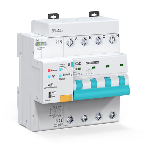 Tuya WIFI Temporizador de medición Disyuntor inteligente RCBO