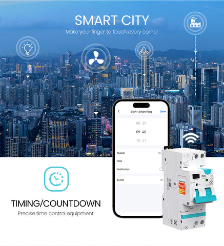 smart city with smart breakers