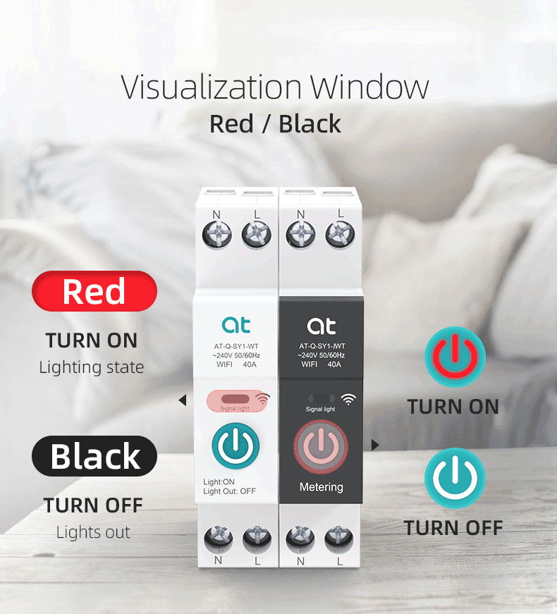 Description Picture 4 of itemTUYA With Metering WIFI Smart Circuit Breaker 1P 63A DIN Rail for Smart Home wireless Remote Control Switch by APP APIservice